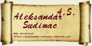 Aleksandar Sudimac vizit kartica